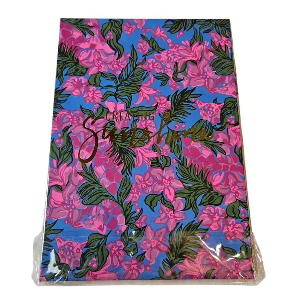 Lilly Pulitzer Creating Sunshine Sketchbook & Pencil Case Set Pink/Blue Flo